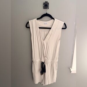 Elegant Cream Sleeveless Romper